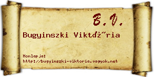 Bugyinszki Viktória névjegykártya